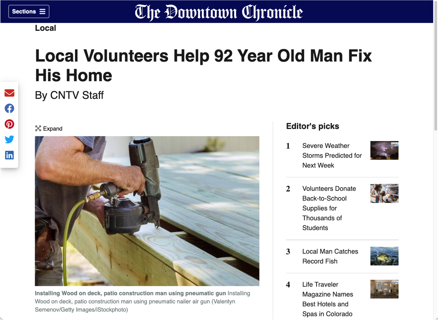 volunteers fix home article page downtown chronicle